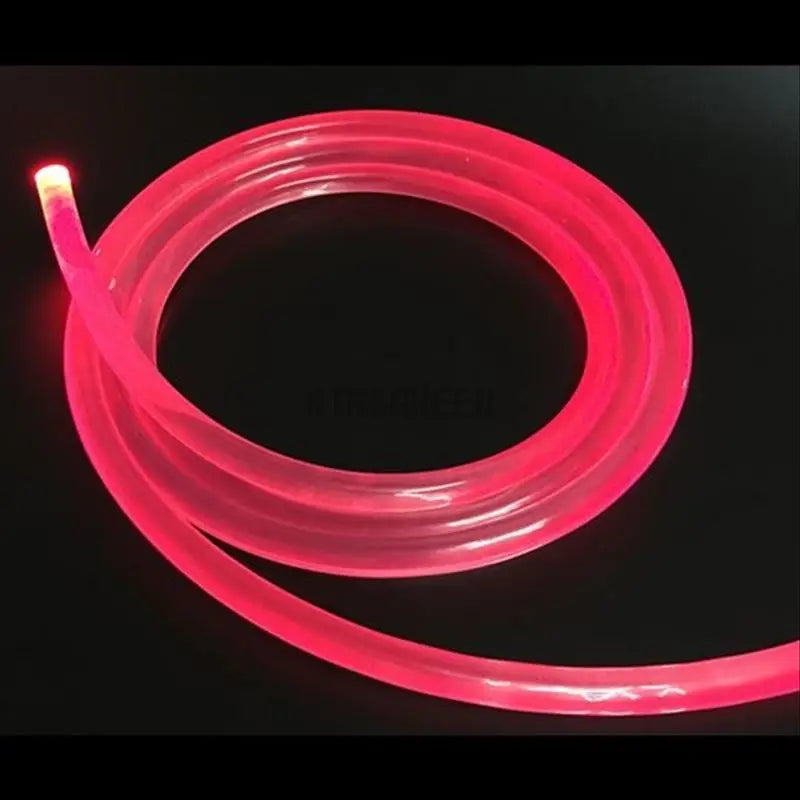 1~100 MeterX Supper Bright Solid Core Side Glow Fiber Optic Cable 1.5~14mm Diameter Transparent Optic Fiber Cable