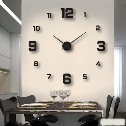 2023 Modern Wall Clocks 3D DIY Acrylic Mirror Sticker for Home Decor Living Room Large Digital Clock Quartz Needle Hanging Watch