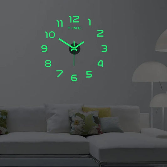 3D Wall Clock DIY Home and Decoration Pocket Watch Sticker Living Room Office Decor Large Digital Modern Clocks Garden