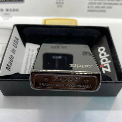 Zippo lighter Black Ice with Zippo logo Windproof Collection in box