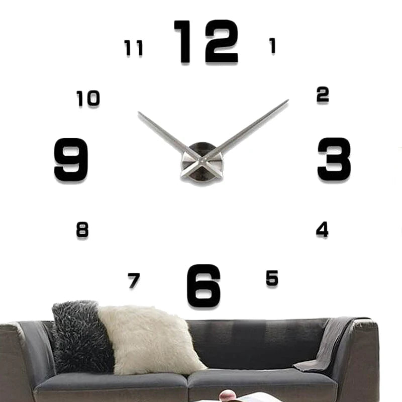 2023 Modern Wall Clocks 3D DIY Acrylic Mirror Sticker for Home Decor Living Room Large Digital Clock Quartz Needle Hanging Watch