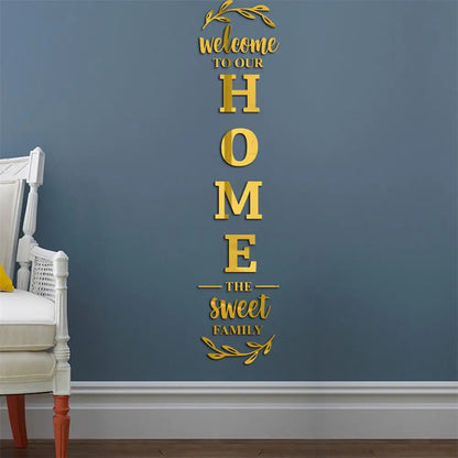 3d Mirror Wall Stickers English Letters Home Family Self-Adhesive Acrylic Decals For Home Room Decor Home Decoration Accessories