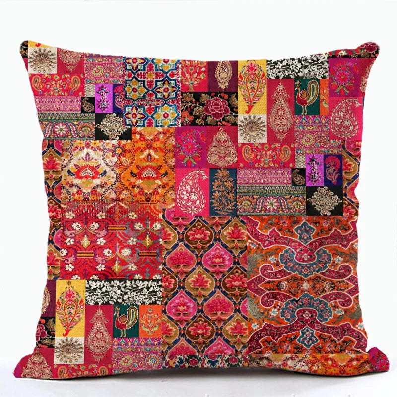 2023 New Ethnic Persian Carpet Print Linen Pillows Case Hot Bohemian Decorative Geometric Throw Pillows Sofa Couch Home Decor