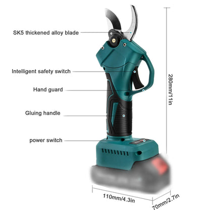 30mm Brushless Electric Pruning Shear Alloy Steel Cordless Electric Battery Scissors Garden Tool For Makita 18V Battery