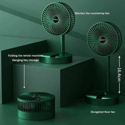 Xiaomi Mijia Adjustable Folding Fan Small Cooling Handy Desk Low Noise Home Charging USB High Duration Standby Mini Electric Fan