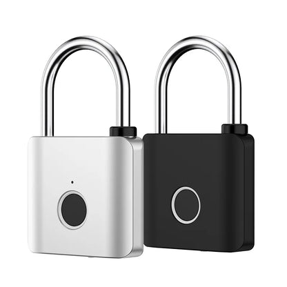 Waterproof Smart Fingerprint Padlock Outdoor Anti-theft Electronic Lock with 20 Fingerprints for Warehouse/Gate/Logistics Truck