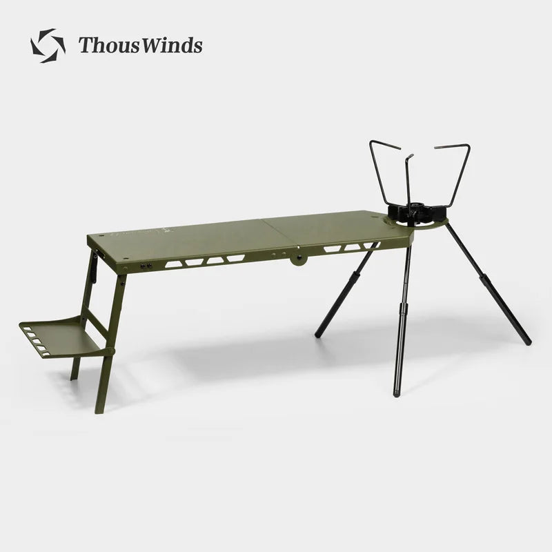 Thous Winds Solo Camping Aluminum Folding Table Lightweight Hiking Camp Stove Table for Picnic Outdoor Ultra Light Tables TW1024