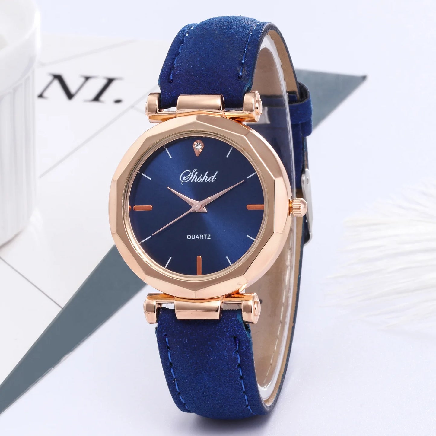 Watches OL diamond Women Girls Gift Watch Stainless Steel Wristwatch Fashion Newest Leather Quartz Analog