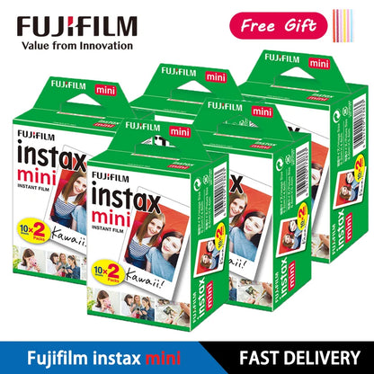 10/20/40/80/200 Sheets Fujifilm instax Mini 11 12  9 7+ 90 3 Inch White Edge Films For Instant Mini Camera 25 50s 90 Photo Paper