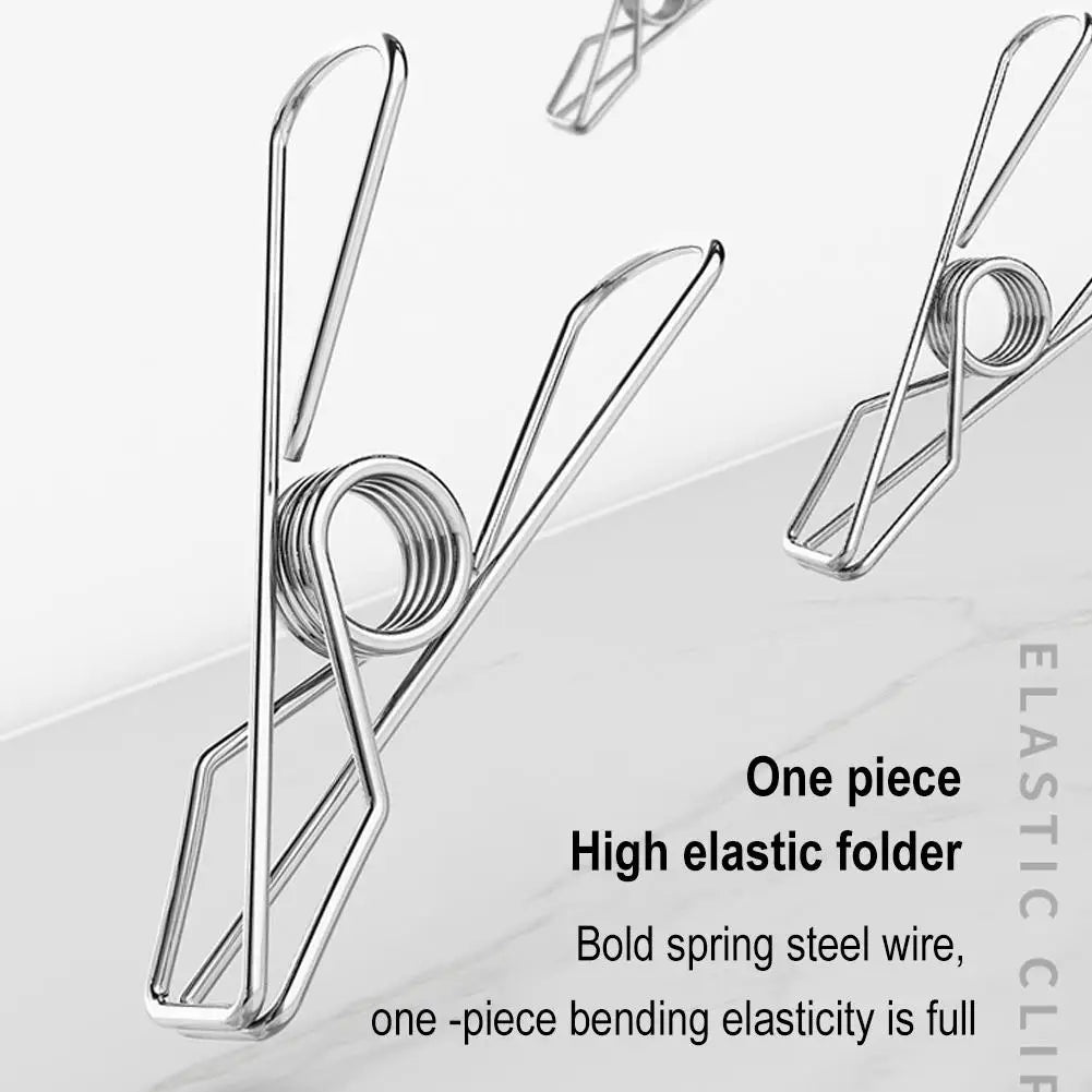 Stainless Steel Windproof Clothespin Laundry Hanger Rack Peg Towel Drying Sock Clothes Airer Hook Dryer Clothesline Bra Q6P9