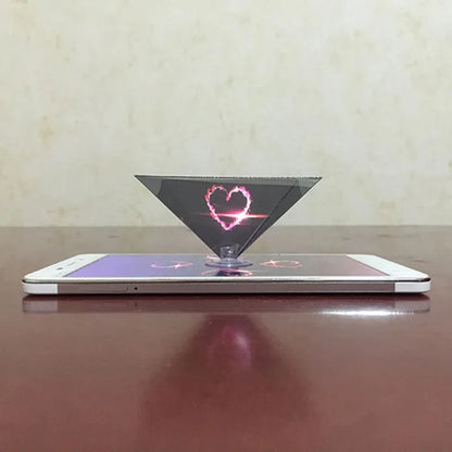 3D Hologram Pyramid Display Projector Video Stand Amplifier Mobile Screen Universal Cell Screen Magnifier For Smart Mobile Phone