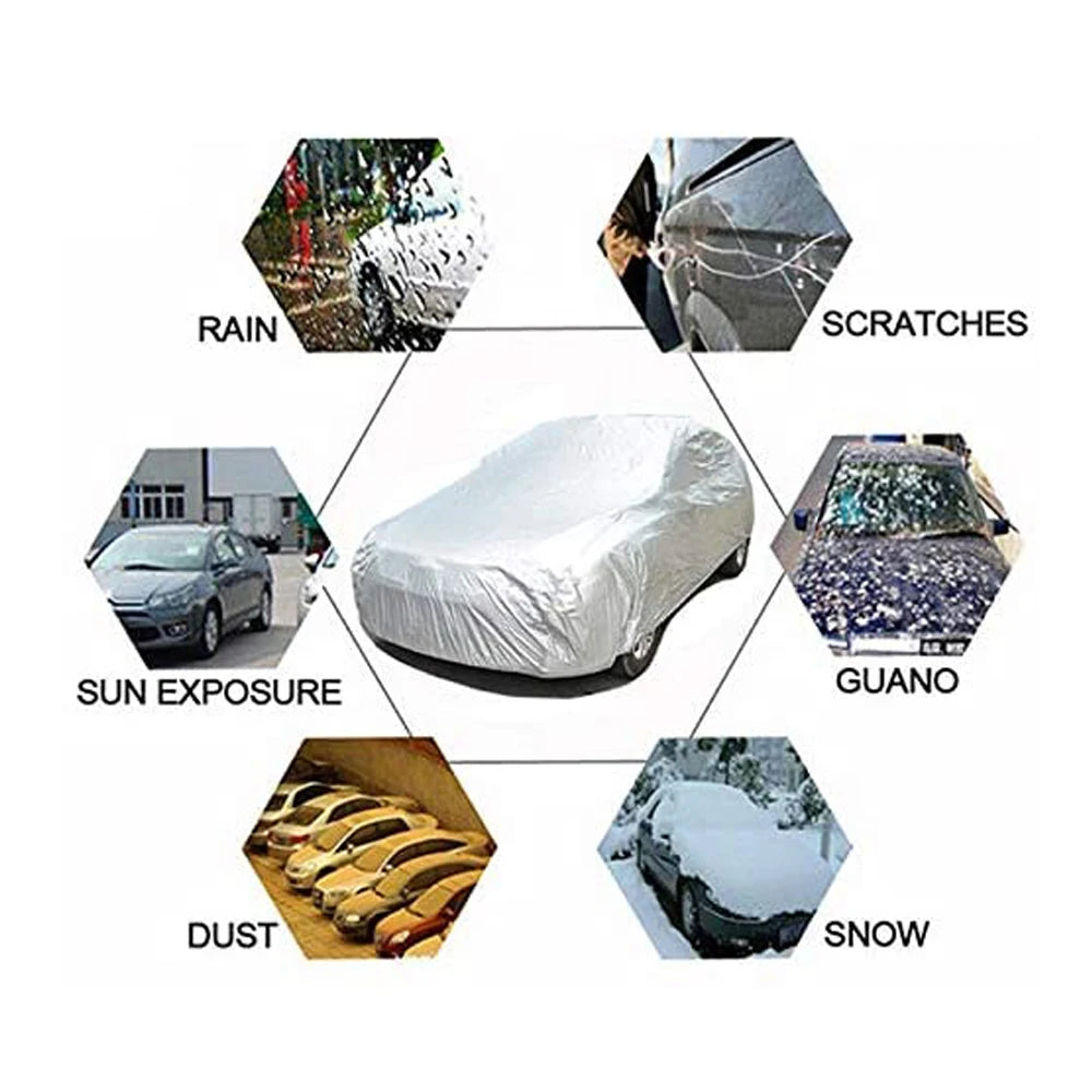 Wtaerproof Dust Proof Car Covers UV Protection Car Cover Indoor Outdoor Universal for Sedan Truck SUV Full Car Cover S/M/L/XXL