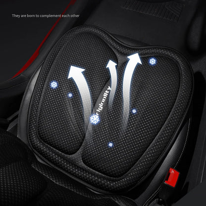 Universal Car Seat Cover Full Set Breathable Seat Cushion Thicken Soft Nonslip Seat Cover Auto Ice Silk Mats Pad Full Set Luxury