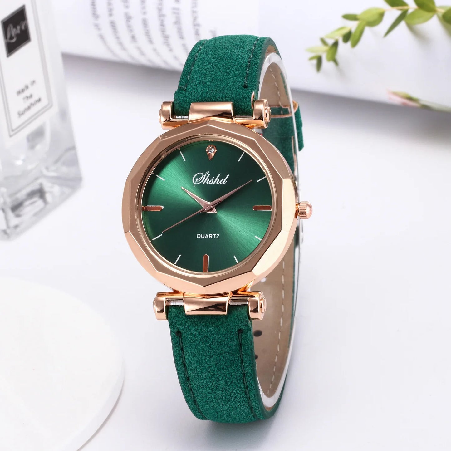 Watches OL diamond Women Girls Gift Watch Stainless Steel Wristwatch Fashion Newest Leather Quartz Analog