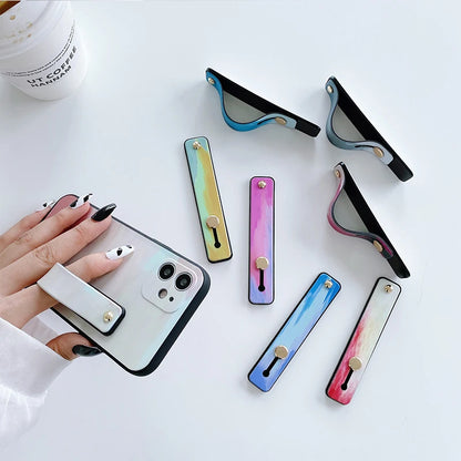 Universal Wrist Band Phone Holder For iPhone Finger Grip Mobile Phone Stand for samsung xiaomi Push back sticked Socket bracket