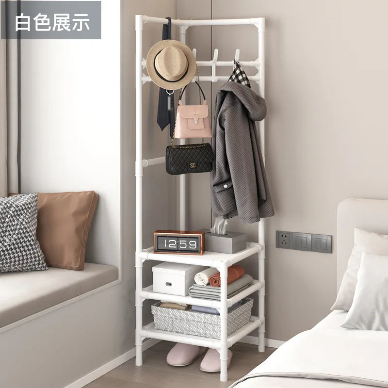 Wall corner clothes rack, multi-layer assembly clothes rack, bedroom corner clothes rack, floor mounted storage rack