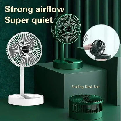 Xiaomi Mijia Adjustable Folding Fan Small Cooling Handy Desk Low Noise Home Charging USB High Duration Standby Mini Electric Fan