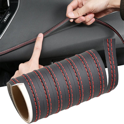 Universal Car Mouldings Trim Pu Leather DIY Braid Decorative Line Strip For Door Dashboard Sticker Car Interior Accessories