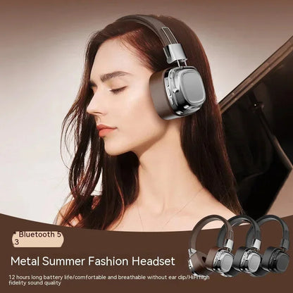 2024 New Retro On Ear Headphones Wireless Bluetooth Headsets DJ Stereo Sounds Bluetooth 5.3 Foldable Headset Gamer Choice