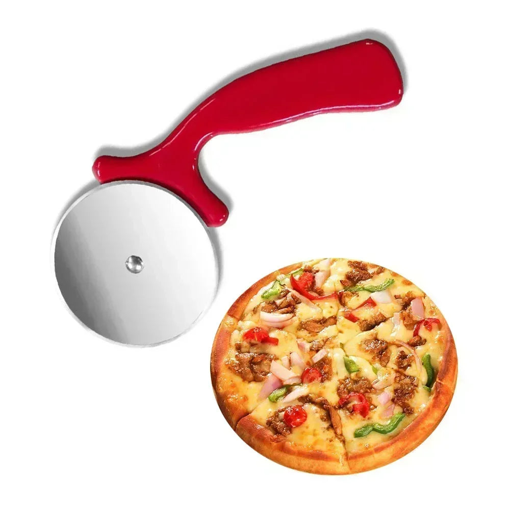 Stainless Steel Pizza Cutter Pastry Roller Cutter Pizza Knife Cookies Roller Wheels Scissors Baking Utensils Kitchen Accessories