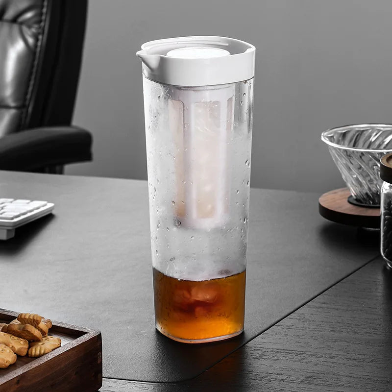 1.1L Cold Brew Machine Coffee Pot Juice Kettle Summer Water Pitcher Making Iced Coffee Lemonade Fruit Tea for Refrigerator