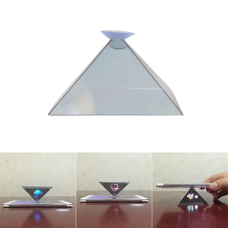 3D Hologram Pyramid Display Projector Video Stand Amplifier Mobile Screen Universal Cell Screen Magnifier For Smart Mobile Phone