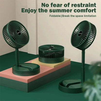 Xiaomi Mijia Adjustable Folding Fan Small Cooling Handy Desk Low Noise Home Charging USB High Duration Standby Mini Electric Fan