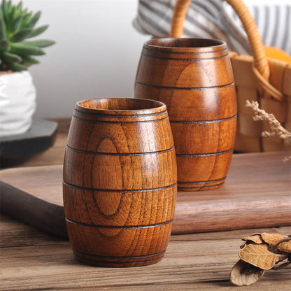 Wooden Big Belly Cups Handmade Natural Spruce Wood Cups Beer Tea Coffee Milk Water Cup Kitchen Bar Drinkware for Kitchen