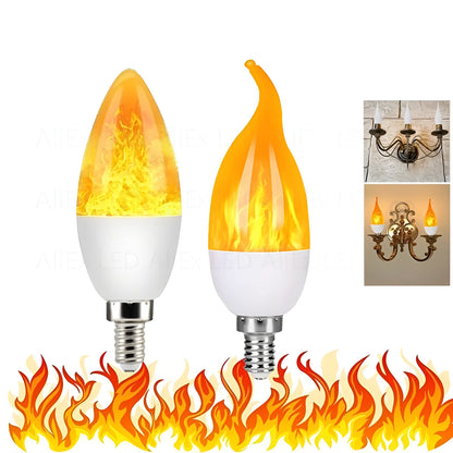 USB E14 E27 B22 Led Simulated Flame Bulbs 9W AC85-265V Luces Home Electronic Accessories Lamp Flame light Effect Bulbs Lampada