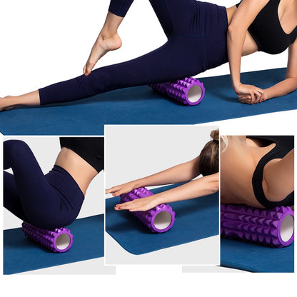 1pc Foam Massage Roller, Hollow Yoga Column Fitness Equipment for Muscle Massage, Physiotherapy and Sports Rehabilitation, Rolle