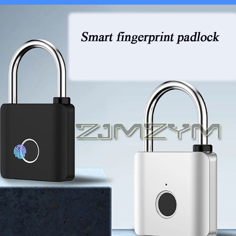 Waterproof Smart Fingerprint Padlock Outdoor Anti-theft Electronic Lock with 20 Fingerprints for Warehouse/Gate/Logistics Truck