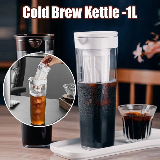 1.1L Cold Brew Machine Coffee Pot Juice Kettle Summer Water Pitcher Making Iced Coffee Lemonade Fruit Tea for Refrigerator