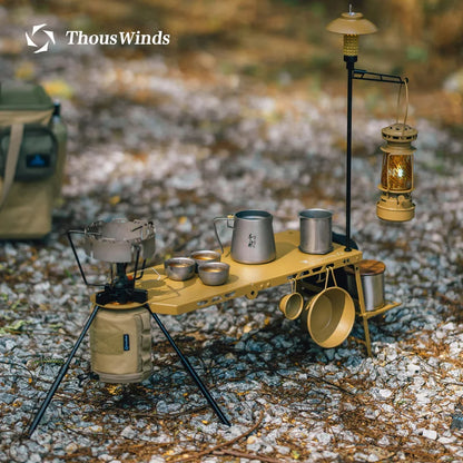 Thous Winds Solo Camping Aluminum Folding Table Lightweight Hiking Camp Stove Table for Picnic Outdoor Ultra Light Tables TW1024