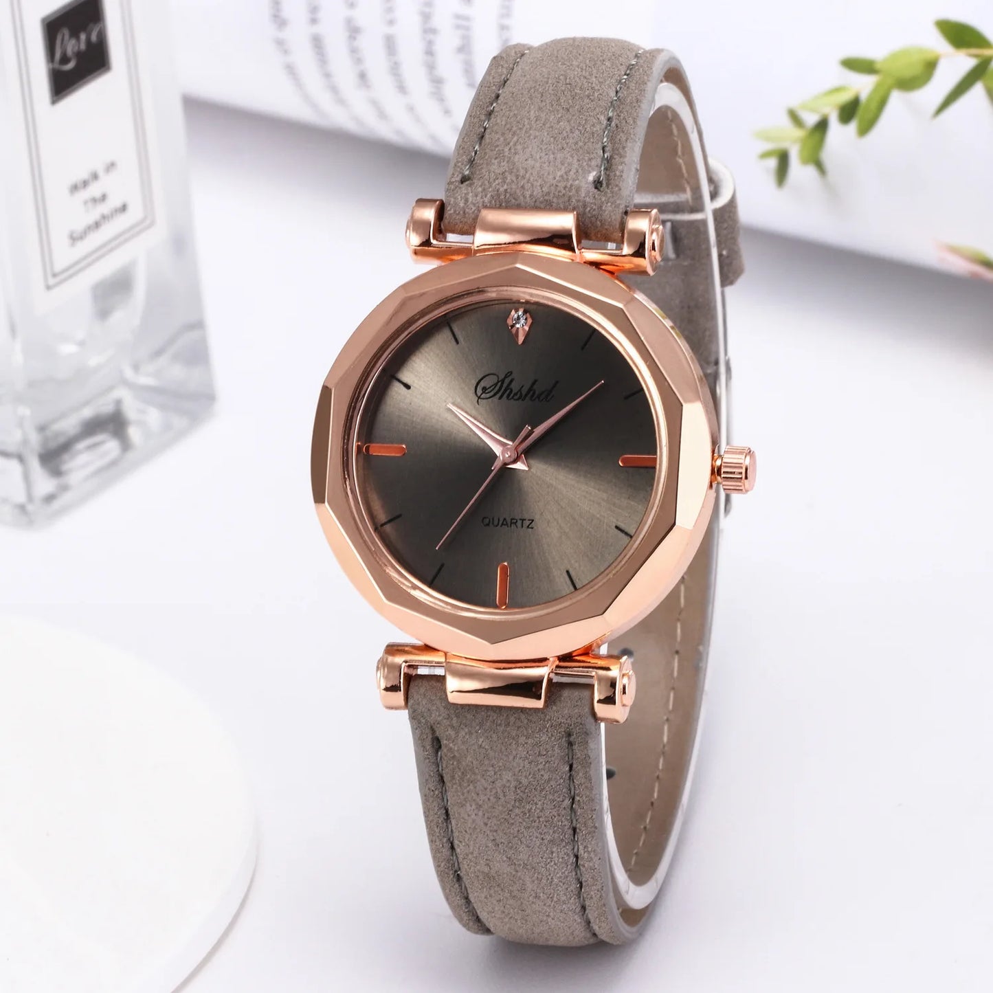 Watches OL diamond Women Girls Gift Watch Stainless Steel Wristwatch Fashion Newest Leather Quartz Analog